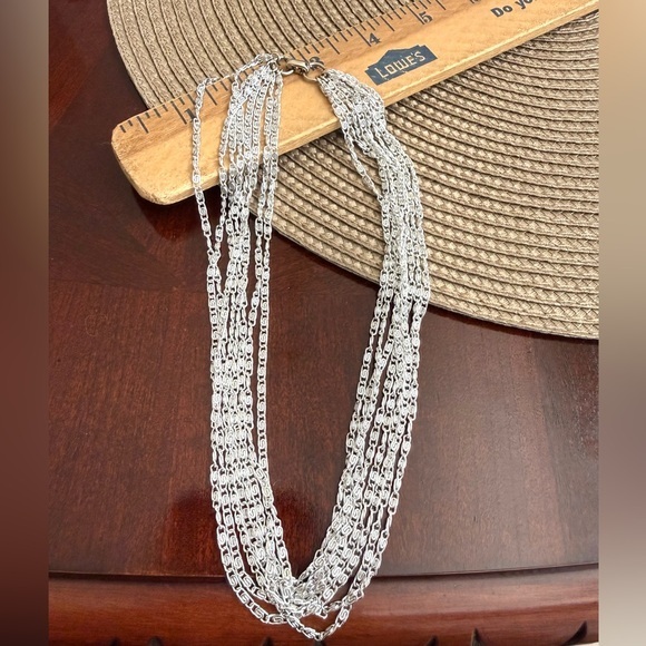 Sarah Coventry Jewelry - Sarah Conv Multi Strand Silver Tone Necklace